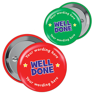 Personalised Well Done Badges (10 Badges)