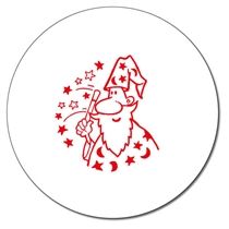 Personalised Wizard Stamper - Red - 25mm