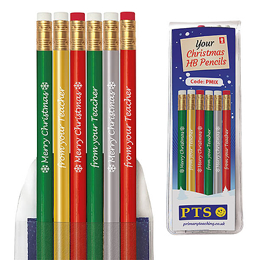 Merry Christmas From Your Teacher HB Pencils (Pack of 6)