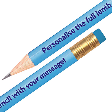 Light Blue Personalised Pencil