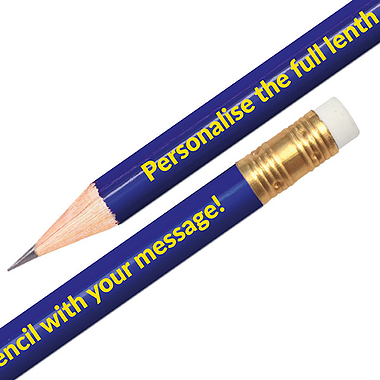 Royal Blue Personalised Pencil