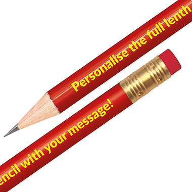 Red Personalised Pencil
