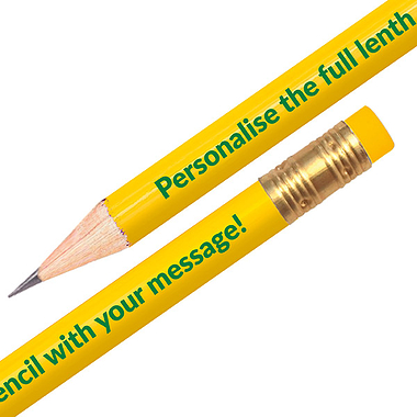 Yellow Personalised Pencil