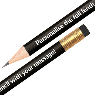 Black Personalised Pencil