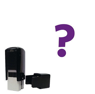 Question Mark Mini Stamper - Purple Ink (10mm)
