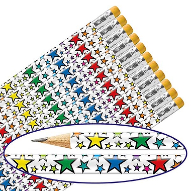 Rainbow Stars  Pencils (Pack of 12)