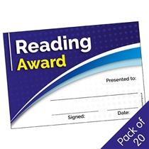 Reading Award Certificates (20 Certificates - A5)