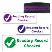 Reading Record Checked Stakz Stamper - 44 x 13mm