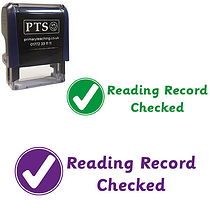 Reading Record Checked Stamper (38mm x 15mm)