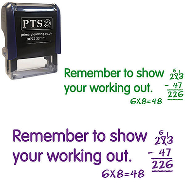 Remember to Show Your Working Out Stamper - 38 x 15mm