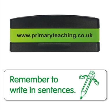 Remember to Write in Sentences Stakz Stamper - Green - 44 x 13mm