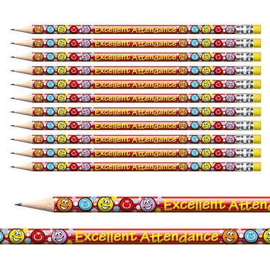 12 Excellent Attendance Pencil and Ruler Bundle