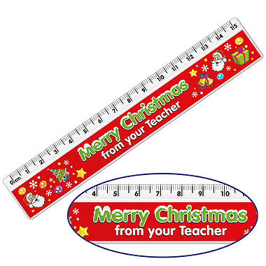 Merry Christmas From Your Teacher Ruler (15cm)
