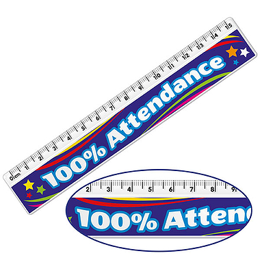 100% Attendance Ruler (15cm)
