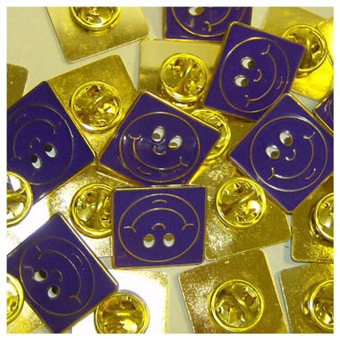 Purple Smile Enamel Badge (20mm x 20mm)