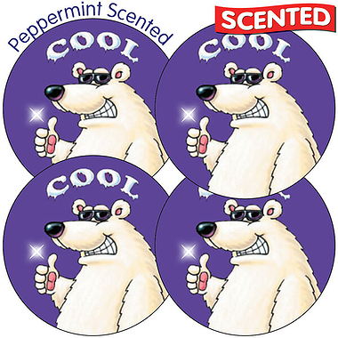 Scented Mint Stickers - Polar Bear (35 Stickers - 37mm)