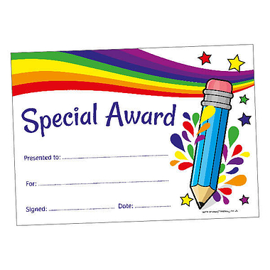 Scented Sherbert Certificates - Special Award (20 Certificates - A5)