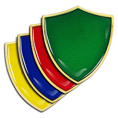 Shield Badge Plain - Enamel (4 Colour options)