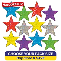 Sparkly Coloured Star Stickers (18mm)