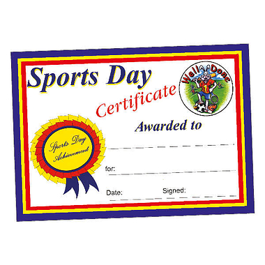 Sports Day Certificates (20 Certificates - A5)