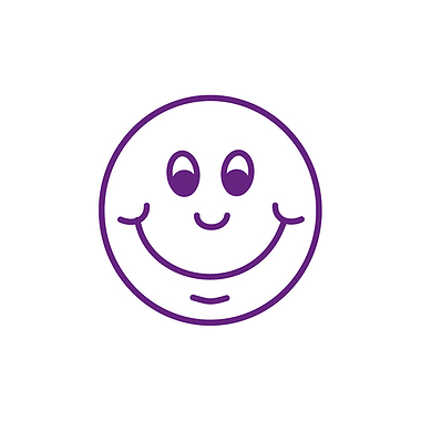 Smiley Face Stamper - Purple Ink (10mm)