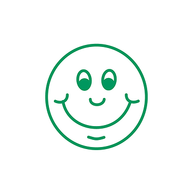 Smiley Face Stamper - Green Ink (10mm)