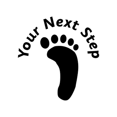 Your Next Step' Footprint Stamper - Black Ink (25mm)