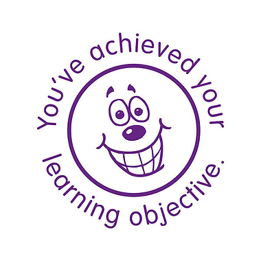 You've Achieved Your Learning Objective Stamper - Purple (25mm)