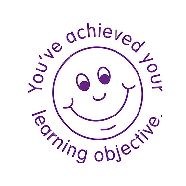 You've Achieved Your Learning Objective Smiley Face Stamper - Purple - 25mm