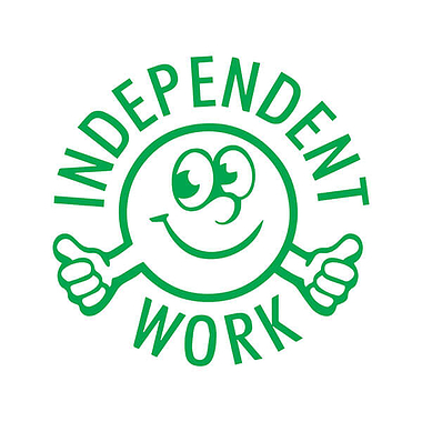 Independent Work Thumbs Up Stamper - Green - 25mm