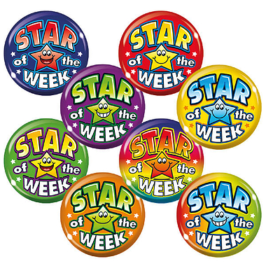 Star Of The Week Badges - Maxipack (40 Badges - 38mm) Brainwaves