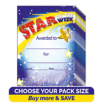 Star of the Week Portrait Certificates - A5