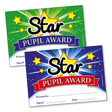 Star Pupil Award Certificates (20 Certificates - A5)