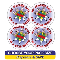 Star Writer Pencils Stickers - 32mm