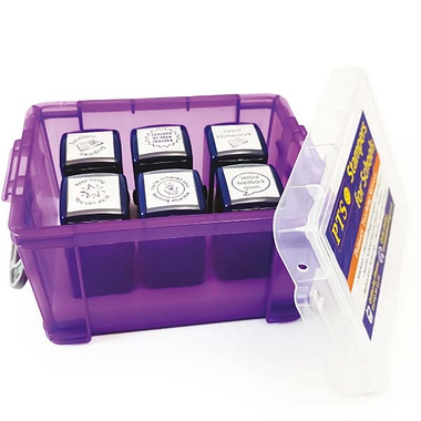 6 Assorted Marking Stampers - Purple - 25mm
