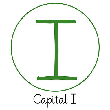 Capital I Stamper - Pedagogs - Green - 25mm