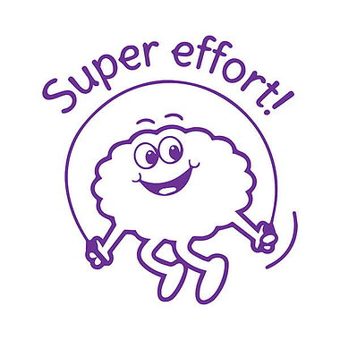 Super Effort Stamper - Purple Ink (25mm) Brainwaves