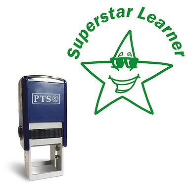 Superstar Learner Stamper - Green - 25mm