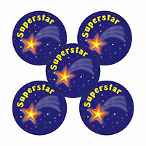 Superstar Stickers (70 Stickers - 25mm)