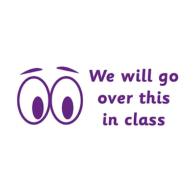 We Will Go Over This In Class Eyes Stamper - Purple - 38 x 15mm