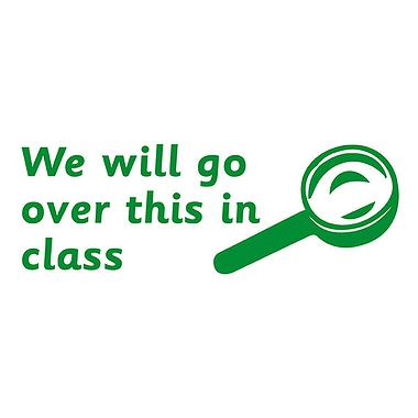We Will Go Over This In Class Magnifying Glass Stamper - Green - 38 x 15mm