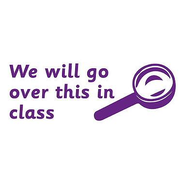 We Will Go Over This In Class Stamper - Purple Ink (38mm x 15mm)