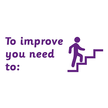 To Improve You Need To Steps Stamper - Purple - 38 x 15mm
