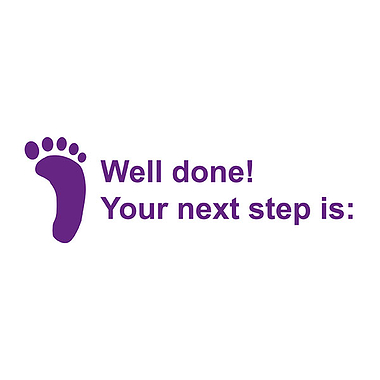 Your next step is: Stamper - Purple Ink (38mm x 15mm)