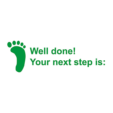 Your Next Step Is Stamper Footstep - Green - 38 x 15mm