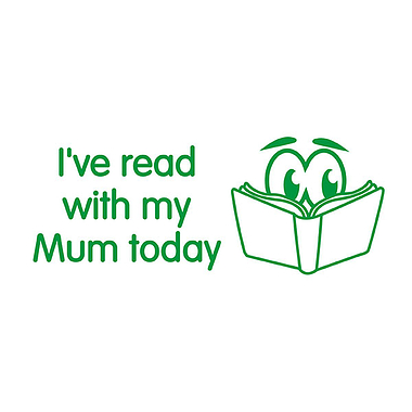I've Read With My Mum Today Stamper - Green - 38 x 15mm