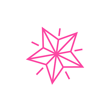 Mini Star Stamper - Pink - 10mm