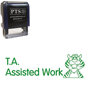 T.A. Assisted Work Stamper - Green Ink (38mm x 15mm)