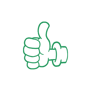 Thumbs Up Stamper - Green Ink (10mm)