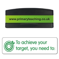 To Achieve Your Target You Need to Stakz Stamper - Green - 44 x 13mm